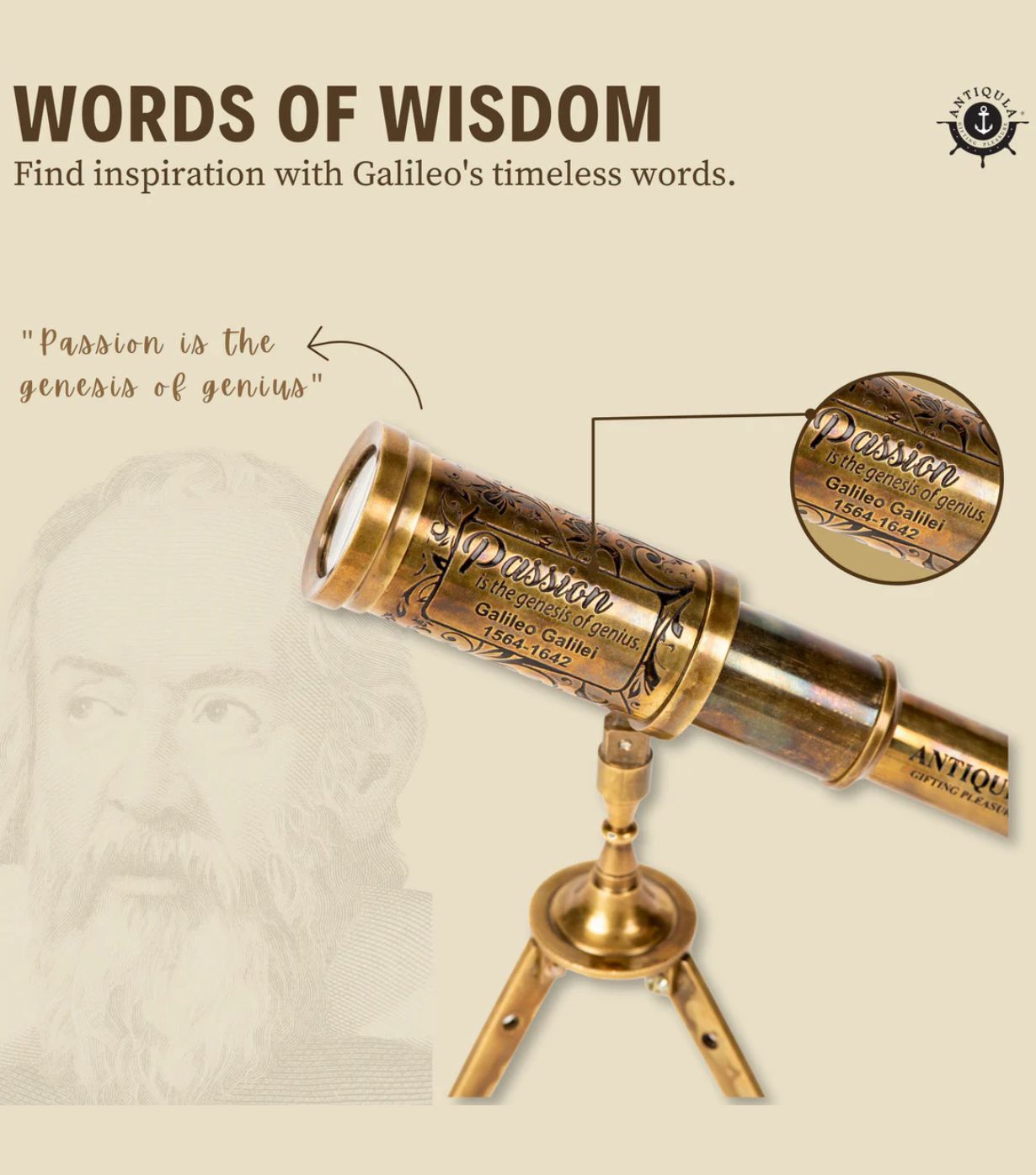 Vintage Brass Telescope